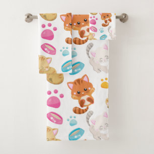 Krattenpatroon, stutten, Kat, Kittens, poten Bad Handdoek