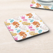 Krattenpatroon, stutten, Kat, Kittens, poten Bier Onderzetter (Linkerzijde)