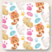 Krattenpatroon, stutten, Kat, Kittens, poten Bier Onderzetter (Voorkant)