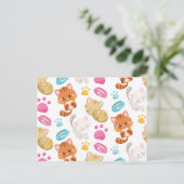 Krattenpatroon, stutten, Kat, Kittens, poten Briefkaart (Staand voorkant)