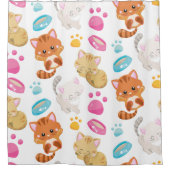 Krattenpatroon, stutten, Kat, Kittens, poten Douchegordijn (Voorkant)