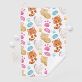 Krattenpatroon, stutten, Kat, Kittens, poten Golfhanddoek (Insitu)