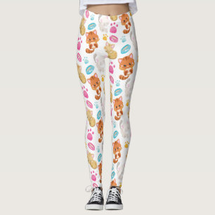 Krattenpatroon, stutten, Kat, Kittens, poten Leggings
