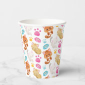 Krattenpatroon, stutten, Kat, Kittens, poten Papieren Bekers (Voorkant)