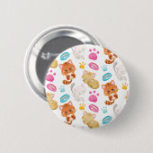Krattenpatroon, stutten, Kat, Kittens, poten Ronde Button 5,7 Cm (Voorkant /achterkant)