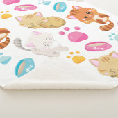 Krattenpatroon, stutten, Kat, Kittens, poten Sherpa Deken (3/4)