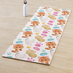 Krattenpatroon, stutten, Kat, Kittens, poten Yogamat