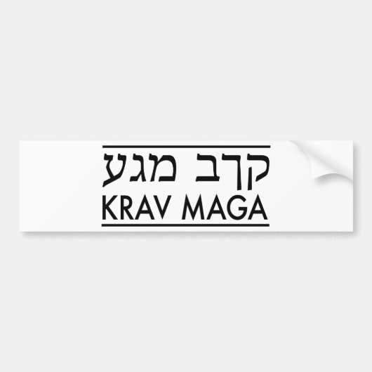 Krav Maga Bumpersticker (Voorkant)