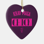 Krav Maga Chick - Probeer het zelfs niet Keramisch Ornament (Rechts)