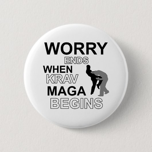 Krav maga Design Ronde Button 5,7 Cm (Voorkant)