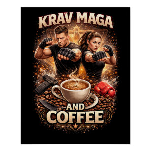Krav Maga en Koffie Perfect Poster
