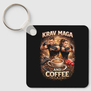 Krav Maga en Koffie Sleutelhanger