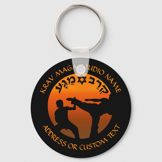 Krav Maga Israel Combat System Studio Owner Sleutelhanger (Voorkant)