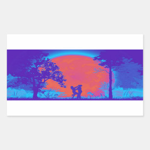 Krav Maga Vrouwen Knie Defensie Sticker Neon