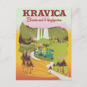 Kravica Waterfall Bosnië en Herzegovina Briefkaart
