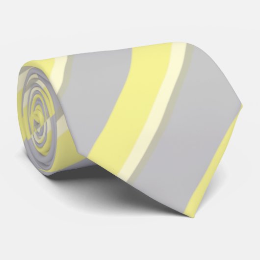 Krawatte gelb grau cravate gris jaune gris (Roulé)