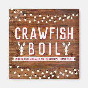 Krawfish boil Engagement Party Favor Magneet