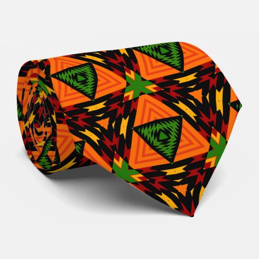 Krazy Kool Kente Cravate de style tribal (Roulé)