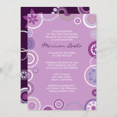 KRAZY POLKA DOT Bat mitzvah Invitation rose (Devant / Derrière)