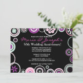 KRAZY POLKA DOT Mariage Anniversaire Invitation (Debout devant)