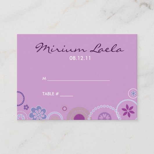 KRAZY POLKA DOT Table Place Card-instelling Plaatskaartje (Voorkant)