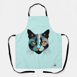 Kreative Katzenkopf Illustration Schort