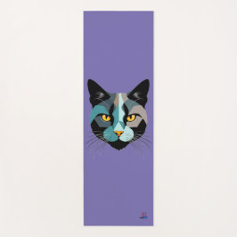 Kreative Katzenkopf Illustration Yogamat