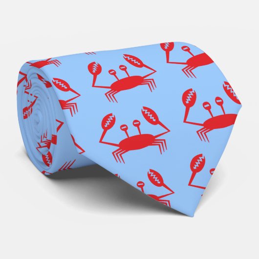 Krebs crab crawfish stropdas (Opgerold)