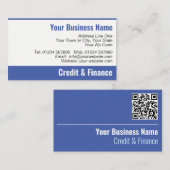Krediet- en financiële QR-code Visitekaartje (Voorkant / Achterkant)