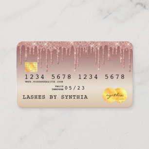 Kredietkaart met styreen Roos Gold Driving Gold Visitekaartje