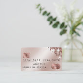 Kredietkaart met styreen Roos Gold Glitter-schijve Visitekaartje (Staand voorkant)