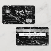 Kredietkaart schoonheid zwarte marmer visitekaartje (Voorkant / Achterkant)