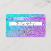 Kredietkaart: schoonheidszeemeermin glitter monogr visitekaartje (Achterkant)