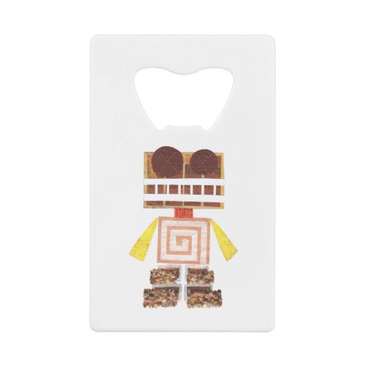 Kredietkaart voor Chocolade Robot Open Flessenopener (Voorkant)