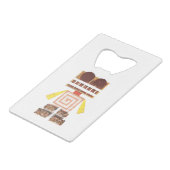 Kredietkaart voor Chocolade Robot Open Kredietkaart Flessenopener (Voorkant Gekanteld)