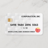 KredietKaart | White Geometric Modern Pattern Visitekaartje (Voorkant)