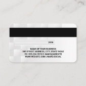 KredietKaart | White Geometric Modern Pattern Visitekaartje (Achterkant)