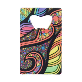 Kredietkaartflessenopening met abstract ontwerp kredietkaart flessenopener