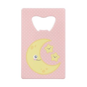 Kredietkaartopening Kawaii Moon en Stars Kredietkaart Flessenopener