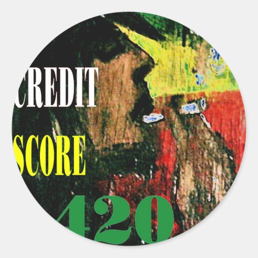 KREDIETSCORE RONDE STICKER (Voorkant)