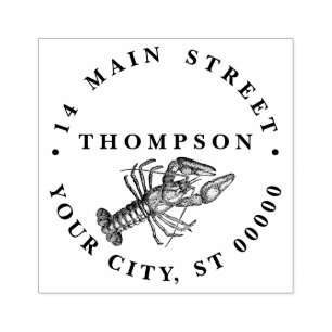  kreeft #1 tekening naam retouradres 	rubberstempel