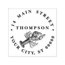  kreeft #1 tekening naam retouradres  zelfinktende stempel