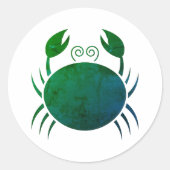 Kreeft Astrologie Teken Ronde Sticker (Voorkant)