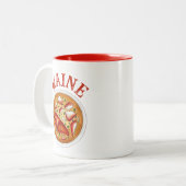 Kreeft Bisque Soep Vis en zeevruchten Voeding Koke Tweekleurige Koffiemok (Voorkant links)