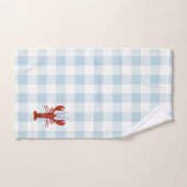 Kreeft Blauw Check Gingham Patroon Badhanddoek Set Bad Handdoek (Handdoek)