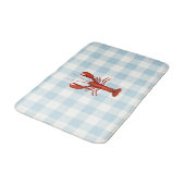 Kreeft Blue Gingham Check Coastal Badmat (Gekanteld)