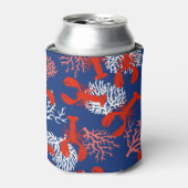 Kreeft Boil Party Rood Wit en Blauw Zeevruchten Blikjeskoeler (Blikje Voorkant)