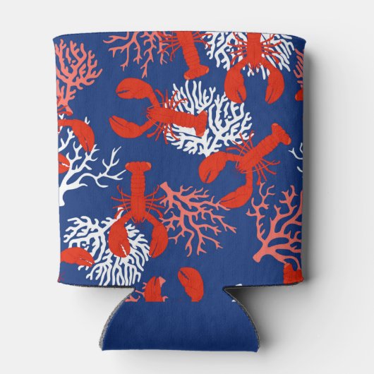 Kreeft Boil Party Rood Wit en Blauw Zeevruchten Blikjeskoeler (Achterkant)