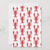 Kreeft Boil Seafood Cookout Party Kaart (Achterkant)