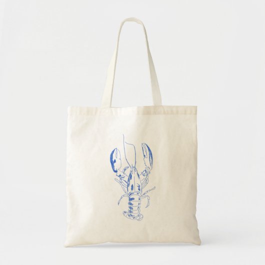 Kreeft Crawfish Illustratie Kust Vis Kunst Tote Bag (Voorkant)